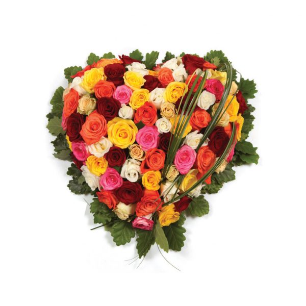 Cœur Roses variées