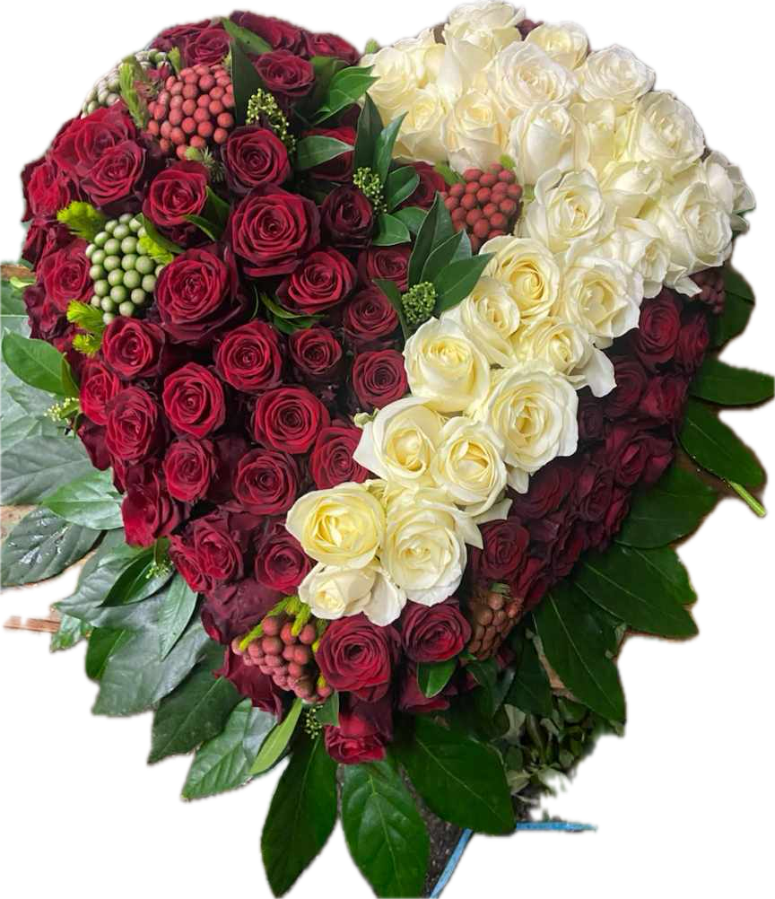 Coeur de fleurs 60cm