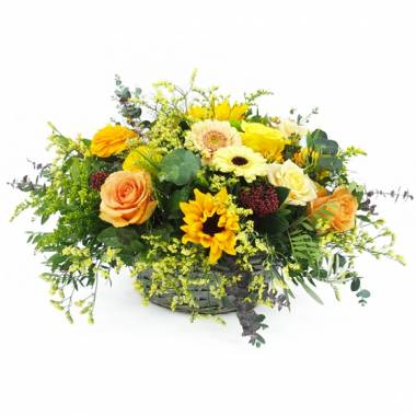 Panier de deuil de fleurs piquées Dionysos