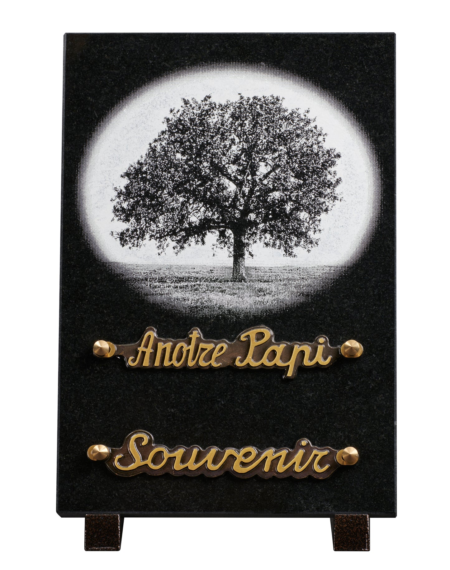 Plaque granit 18x25 cm - Gravure arbre