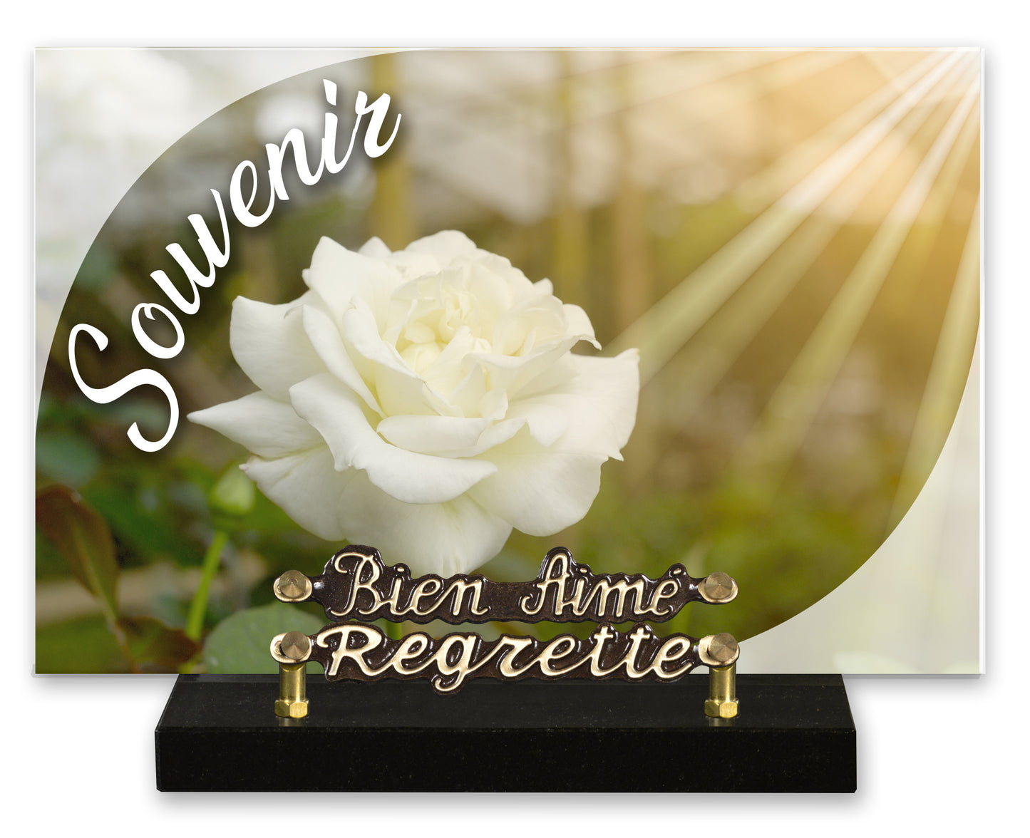 Plaque altu 20x30 cm - Gravure rose