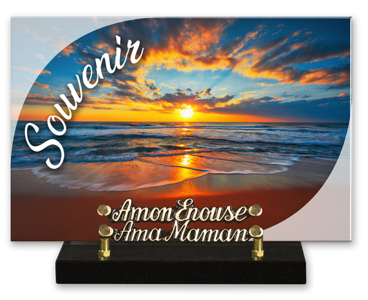 Plaque altu 20x30 cm - Gravure sunset