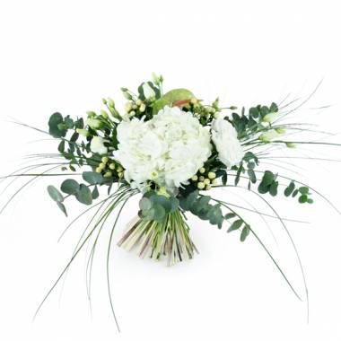 Bouquet allongé champêtre blanc Almada