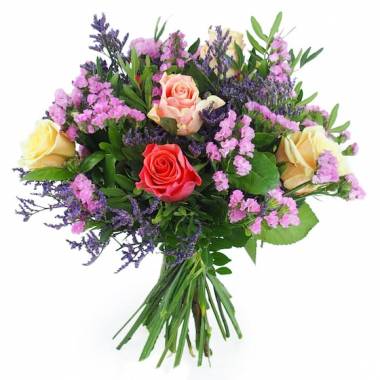 Bouquet champêtre rose & mauve Varna