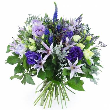 Bouquet champêtre violet & bleu Agde