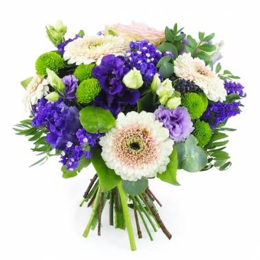 Bouquet de fleurs rose & violet Nantes