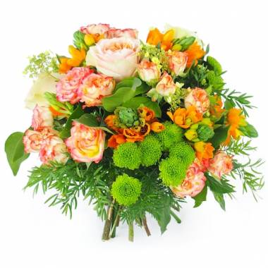 Bouquet rond de fleur orangé Cologne