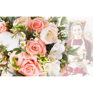 Bouquet Surprise du fleuriste Rose & Blanc