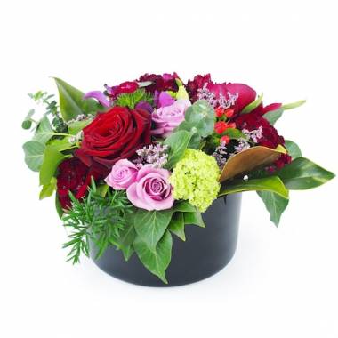 Composition de rose rouge & mauve Phoenix