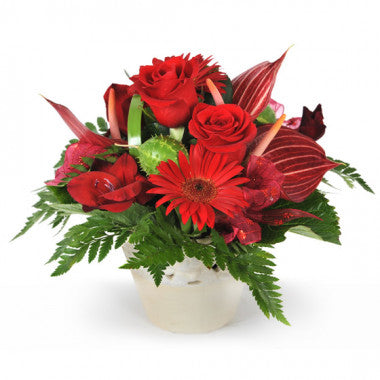 Composition florale rouge Flamboyant