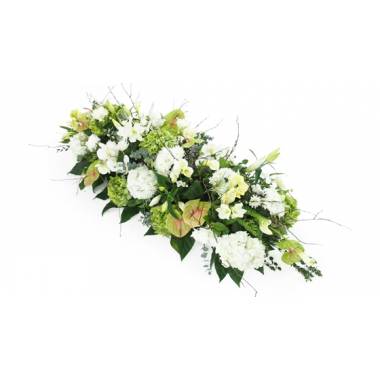 Dessus de cercueil blanc & vert Ulysse