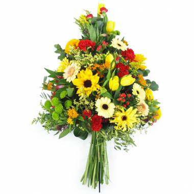 Gerbe de fleurs piquées Héphaïstos