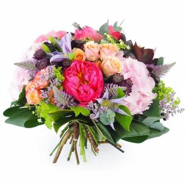 Grand bouquet camaïeu rose Bologne