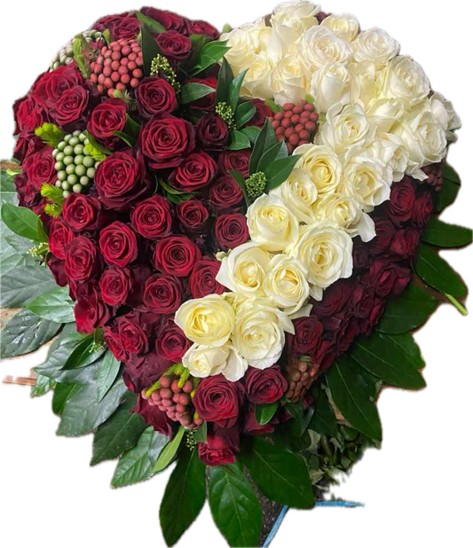 Coeur de fleurs 60cm