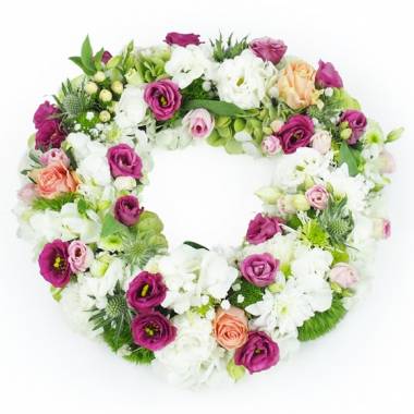 Petite couronne de fleurs piquées Diane